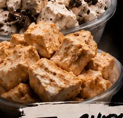 A bowl of WhetChunks cornstarch chunks
